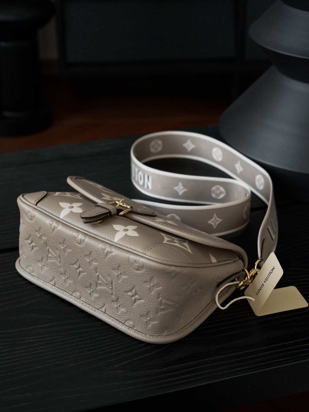 DIANE handbag M46583 P1480 Elephant Grey Baguette