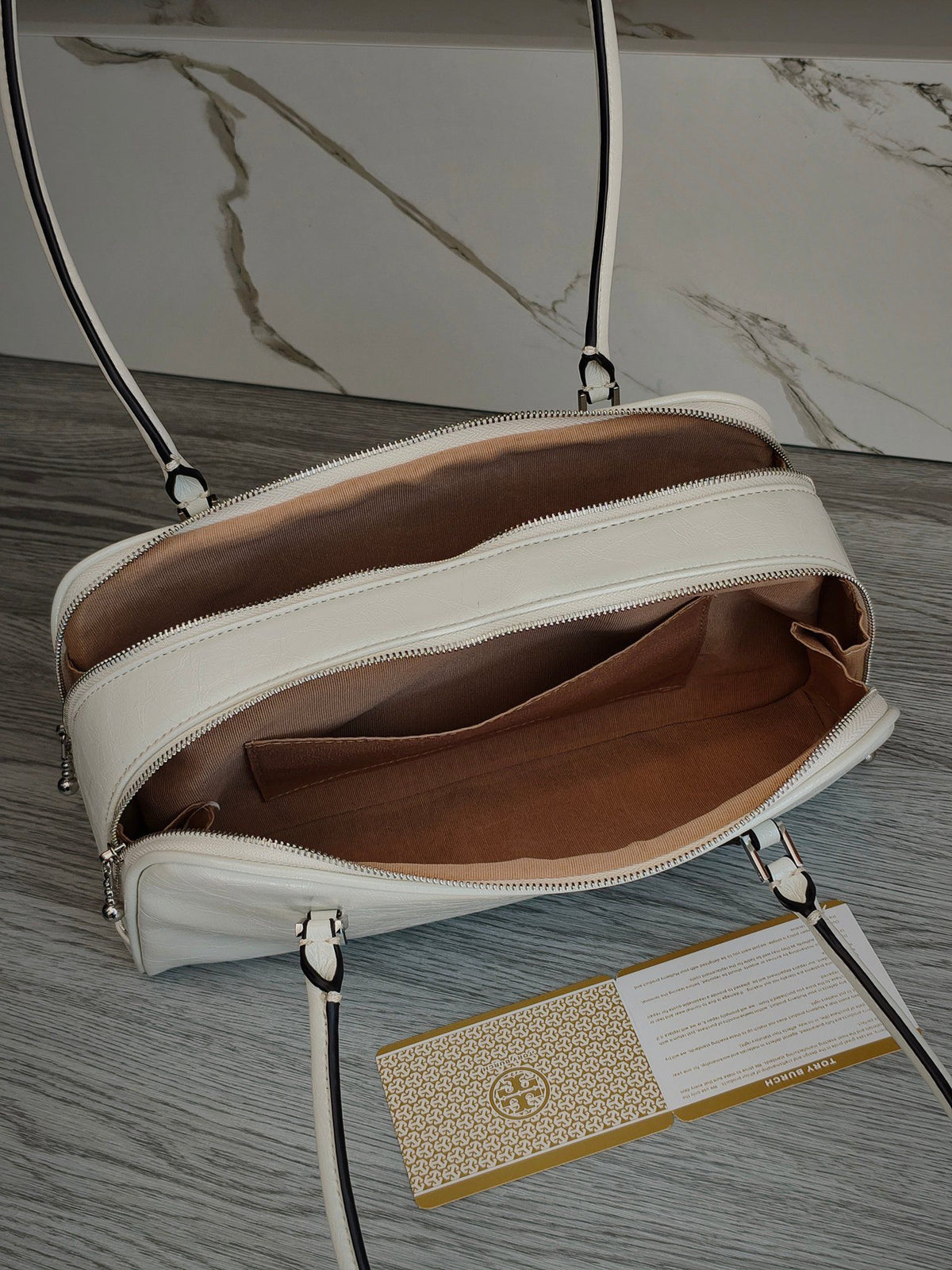 TORY BURCH MARSHMALLOW Small Bowling Bag