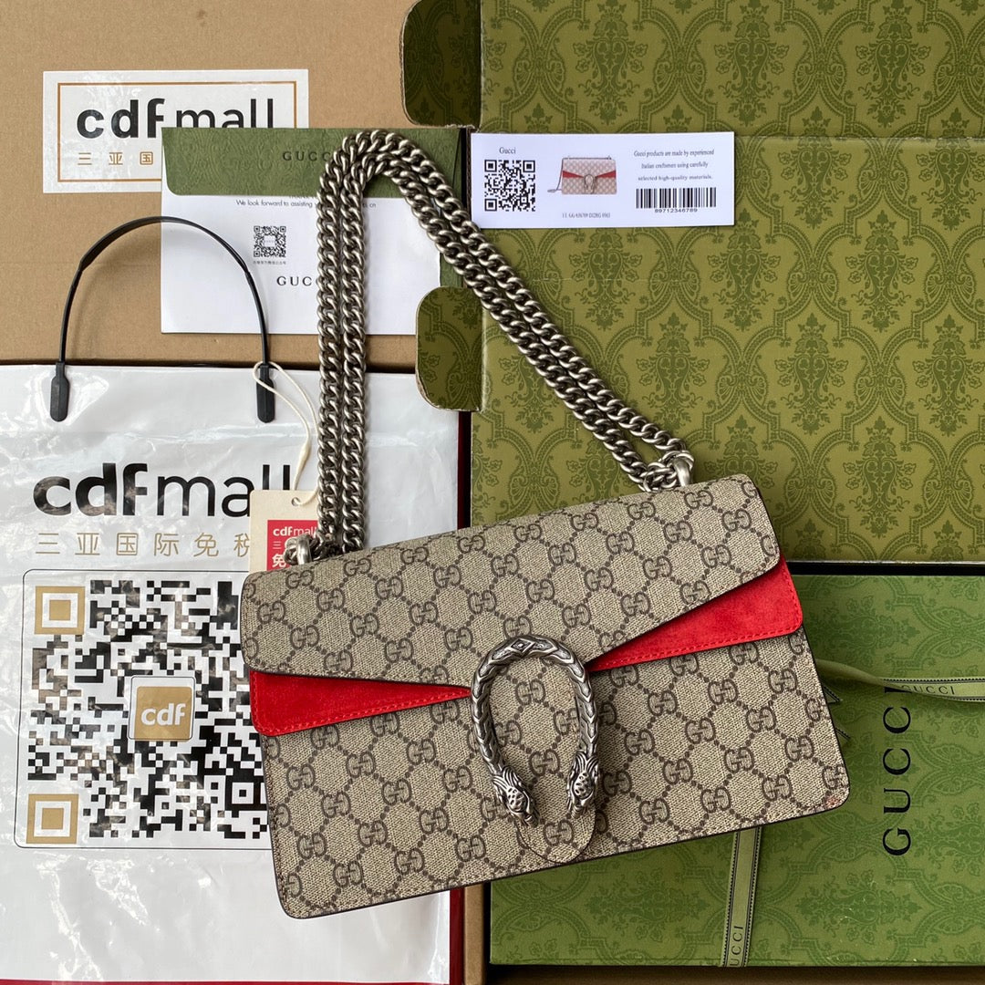 Original leather accessories (Cdfmall Sanya Duty Free Shop handbag Gucc1 Wine God Bag Dionysus, the favorite of internet famous stars. The stunning Gucc1 Wine God Bag is enough to make you drunk. Model 400249 Size 28189cm