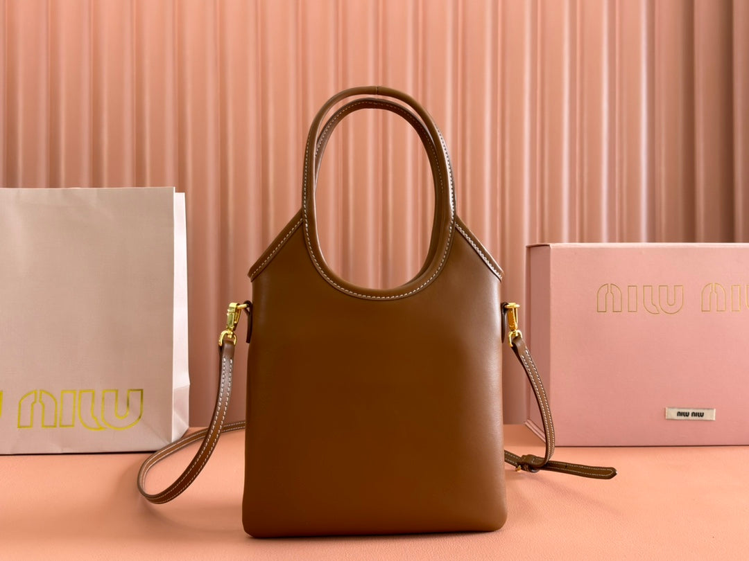 Complete set of packaging, premium hardware, original leather, IVY cowhide leather tote bag, small handbag, crossbody bag