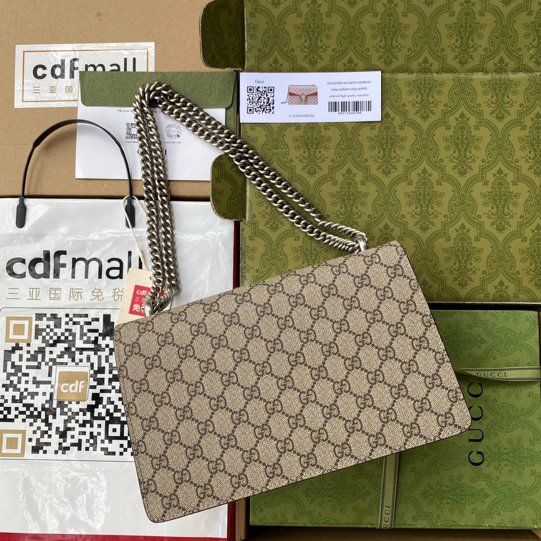Original leather accessories (Cdfmall Sanya Duty Free Shop handbag Gucc1 Wine God Bag Dionysus, the favorite of internet famous stars. The stunning Gucc1 Wine God Bag is enough to make you drunk. Model 400249 Size 28189cm