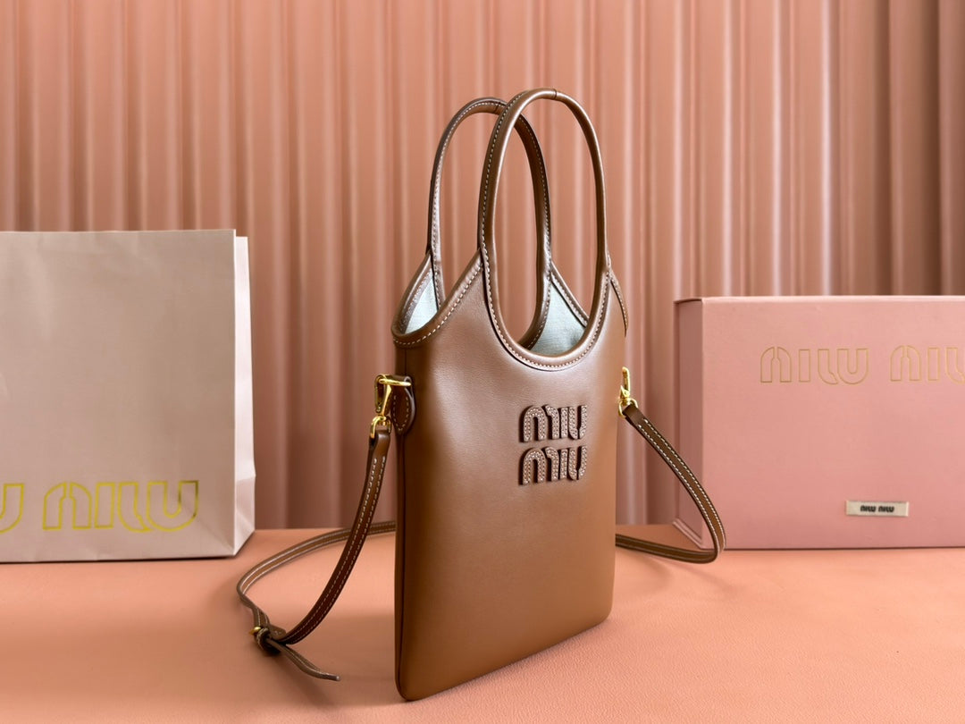 Complete set of packaging, premium hardware, original leather, IVY cowhide leather tote bag, small handbag, crossbody bag