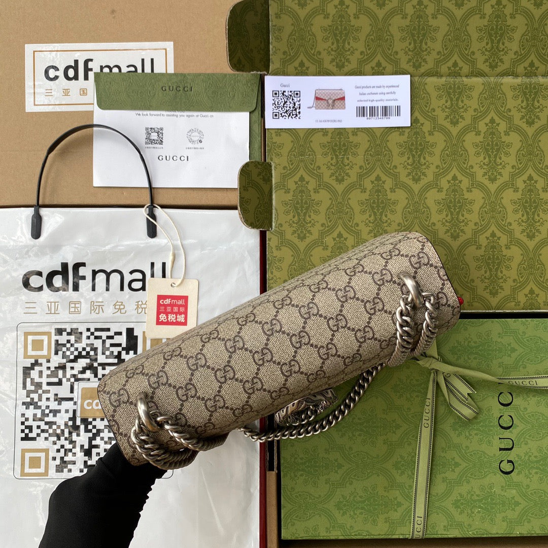 Original leather accessories (Cdfmall Sanya Duty Free Shop handbag Gucc1 Wine God Bag Dionysus, the favorite of internet famous stars. The stunning Gucc1 Wine God Bag is enough to make you drunk. Model 400249 Size 28189cm