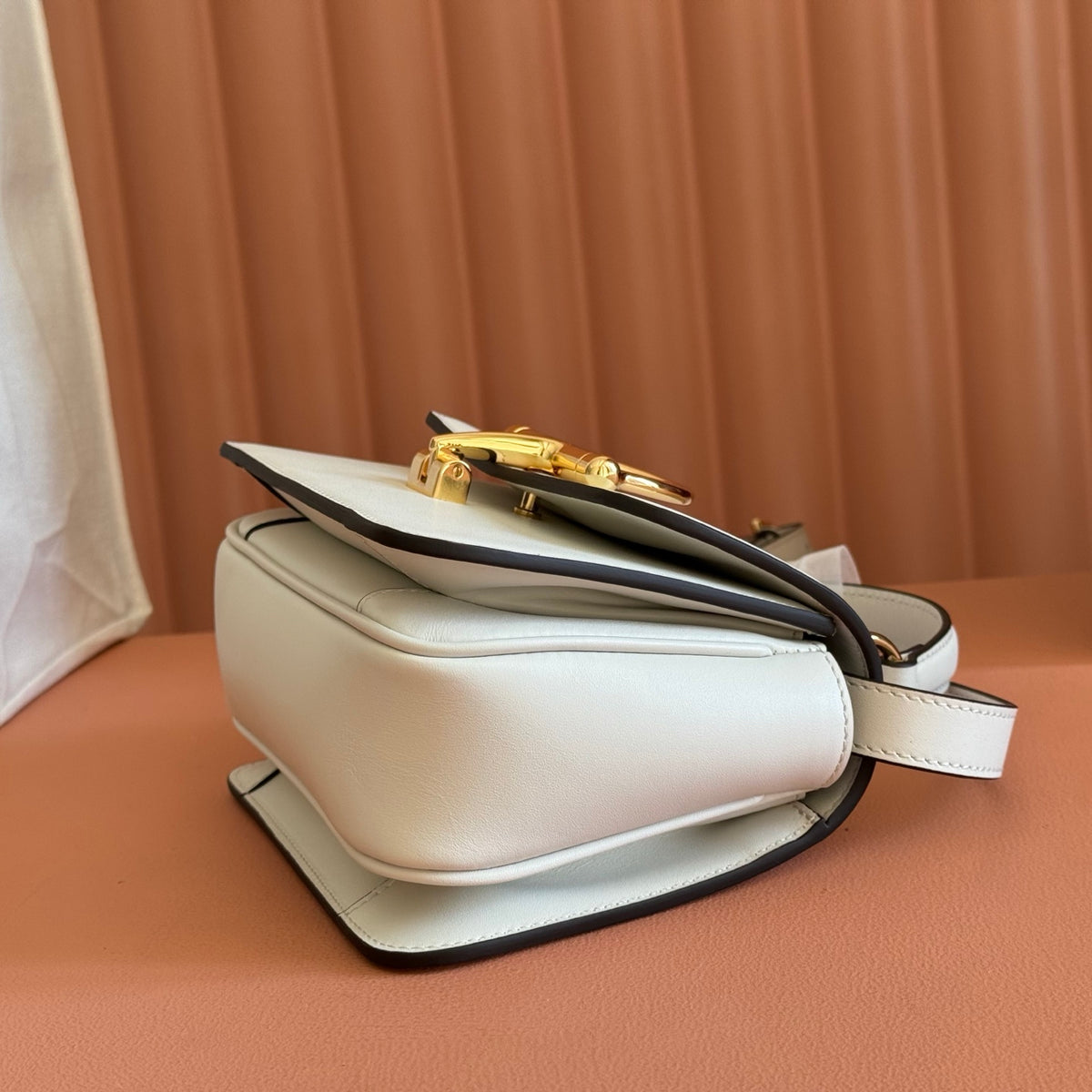 Complete packaging configuration: Gucci Siena series revitalizes the brand's classic horseclip elements to create a charming handbag item. This handbag is made of fine smooth leather and crafted with ingenuity to create a crisp shape that integrates the