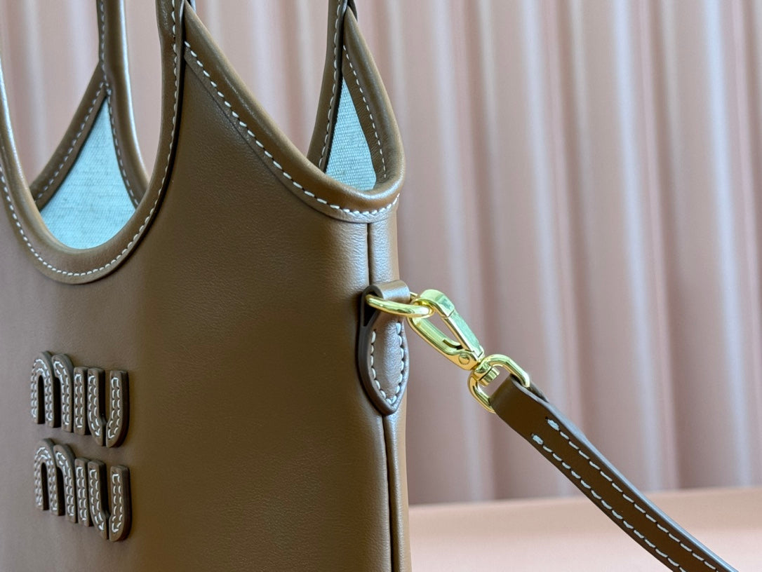 Complete set of packaging, premium hardware, original leather, IVY cowhide leather tote bag, small handbag, crossbody bag