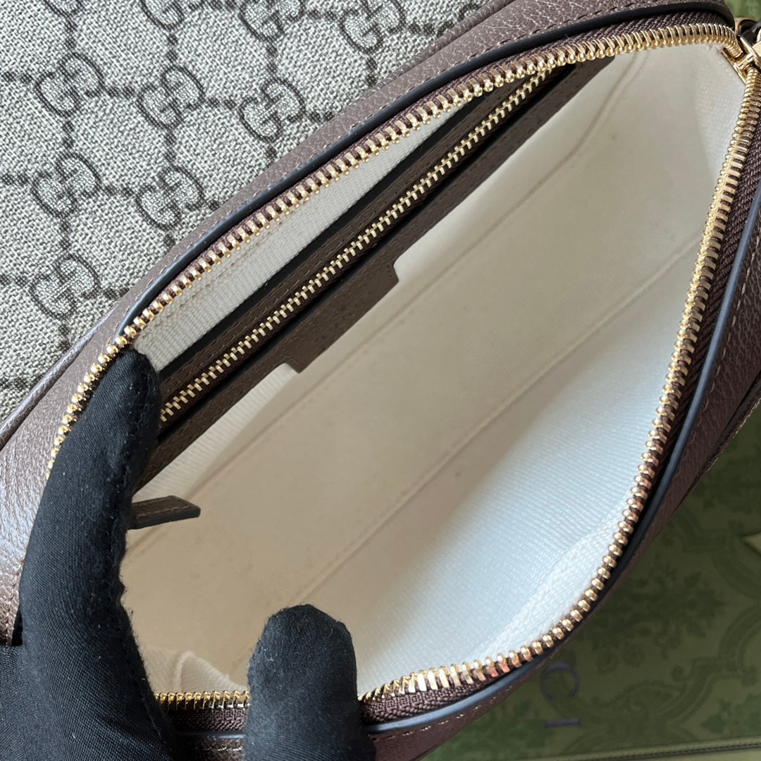 Original leather matching (Cdfmall Sanya Duty Free Shop handbag, Ophidia series mini GG shoulder bag)
