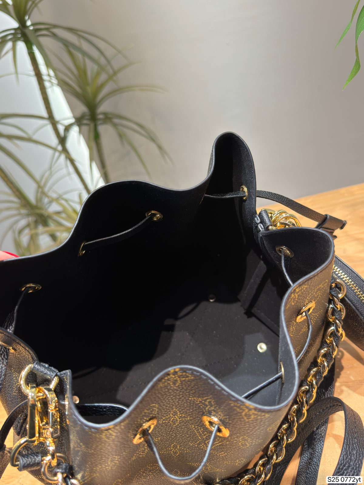 Louis Vuitton Bella Bucket Bag M23392, Monogram Perforated Leather with Coin Purse