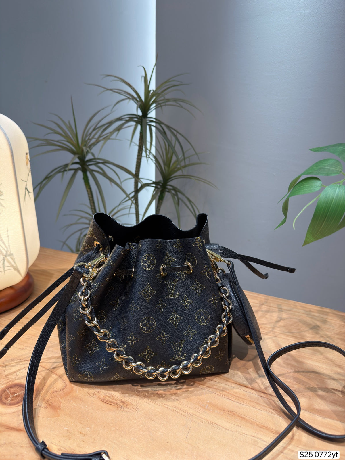 Louis Vuitton Bella Bucket Bag M23392, Monogram Perforated Leather with Coin Purse