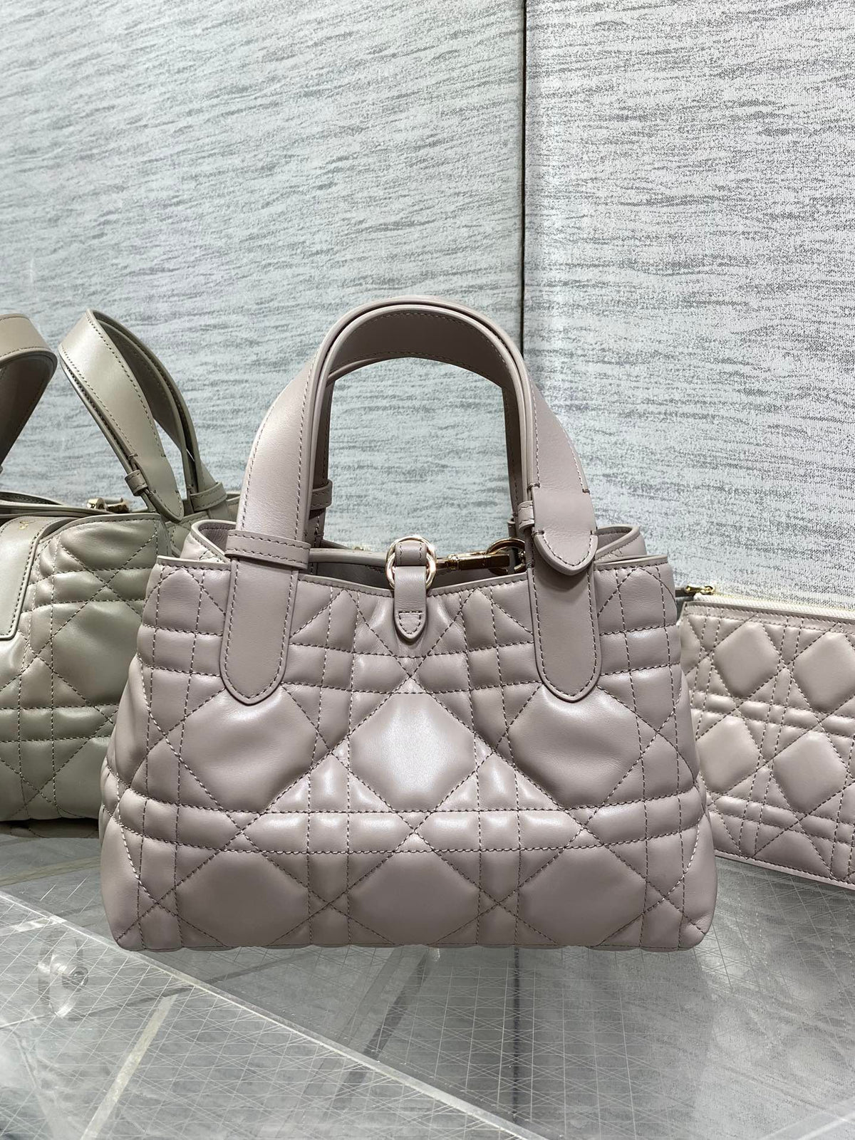 Small Yanon Gray New Upgraded Version Cowhide Sheep Pattern Lining