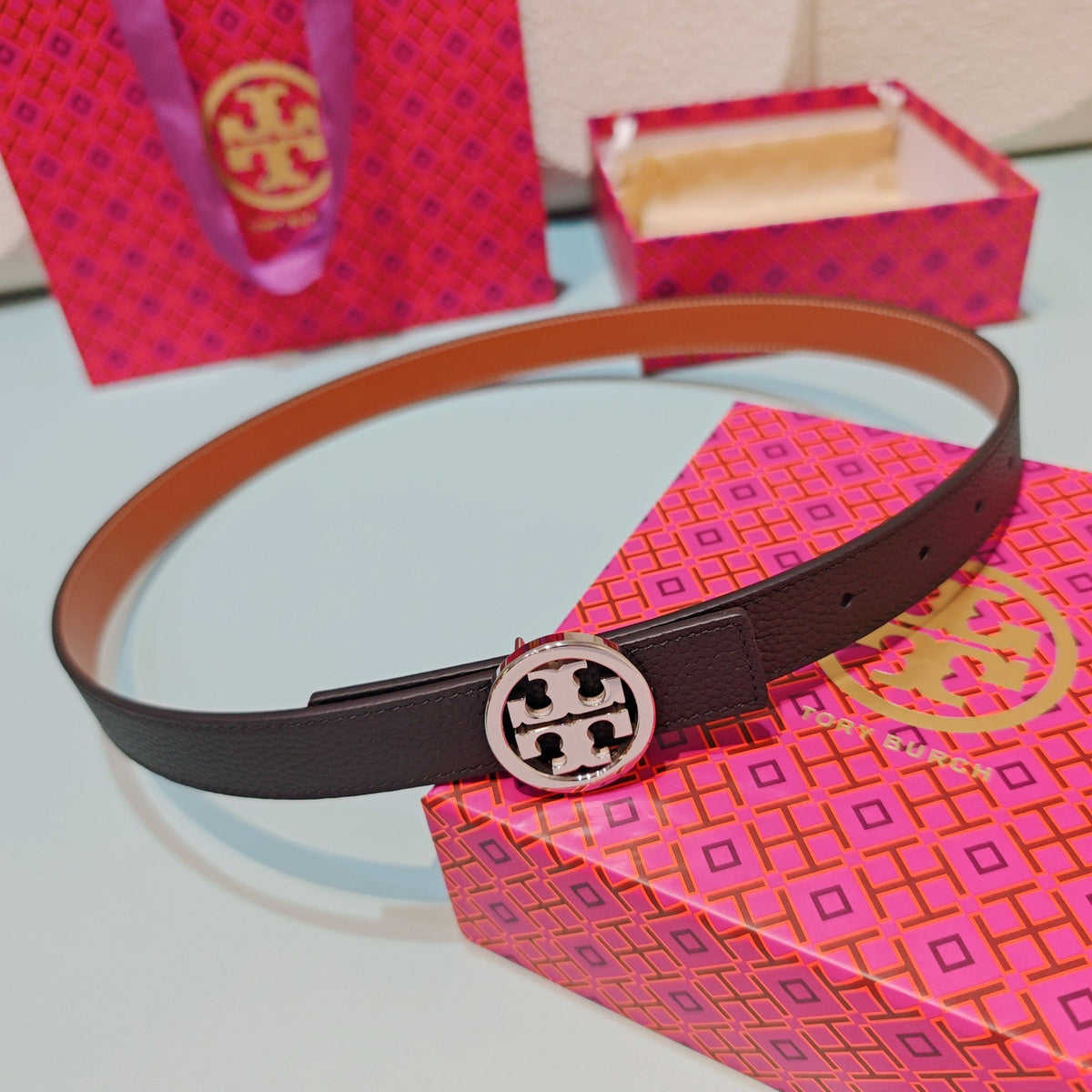 CM Tony Belt Double sided Head Layer Leather Length 75.80.85.90.95.100. Original Mold Customization of European Copper Hardware Buckle