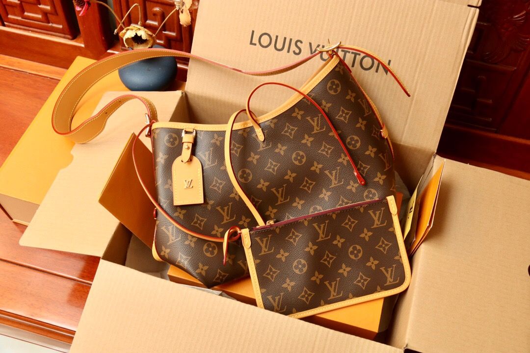 The highest version of the original factory top-level original single with complete packaging Lv bag shopping bag series CARRY ALL PM