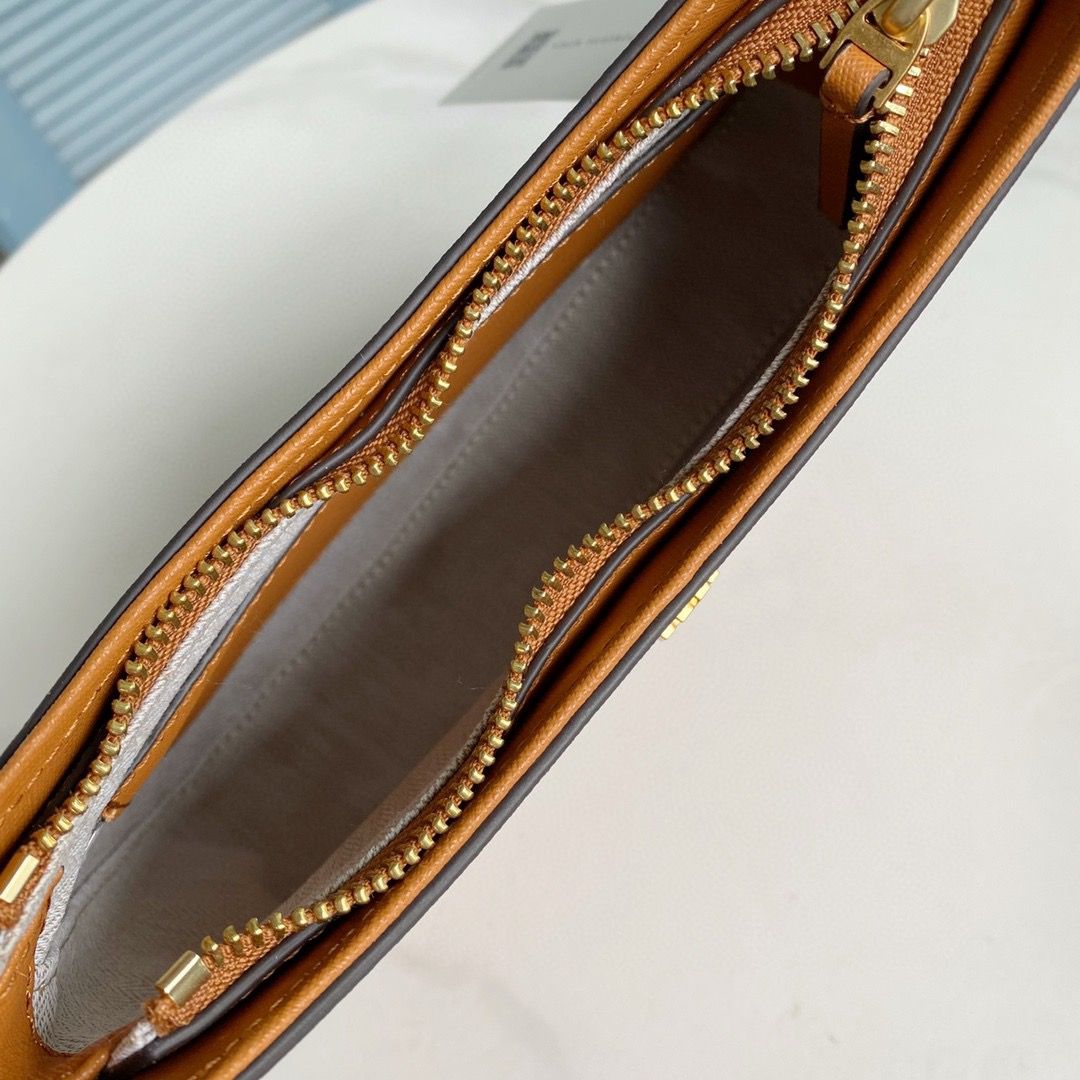 TB New EMERSON Shoulder Backpack Leather Underarm Crescent Bag Handheld Versatile Western Style Shoulder Strap Adjustable