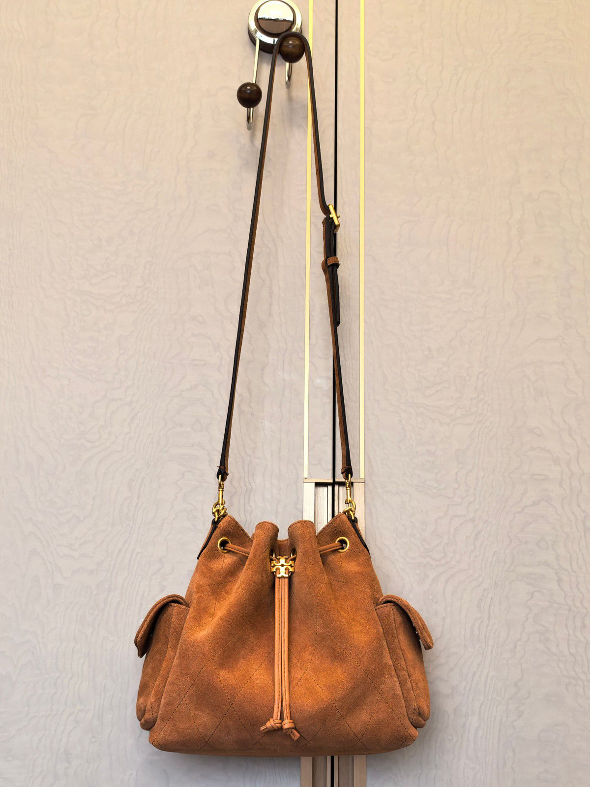 [Number 1517 Small] TORY BURCH Super Capable Suede HoBo