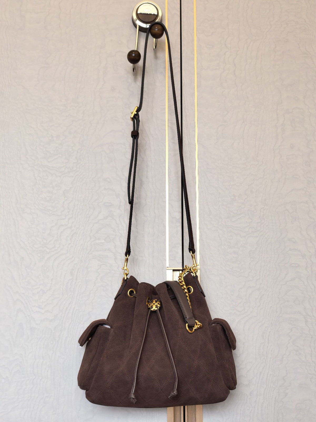[Number 1517 Small] TORY BURCH Super Capable Suede HoBo