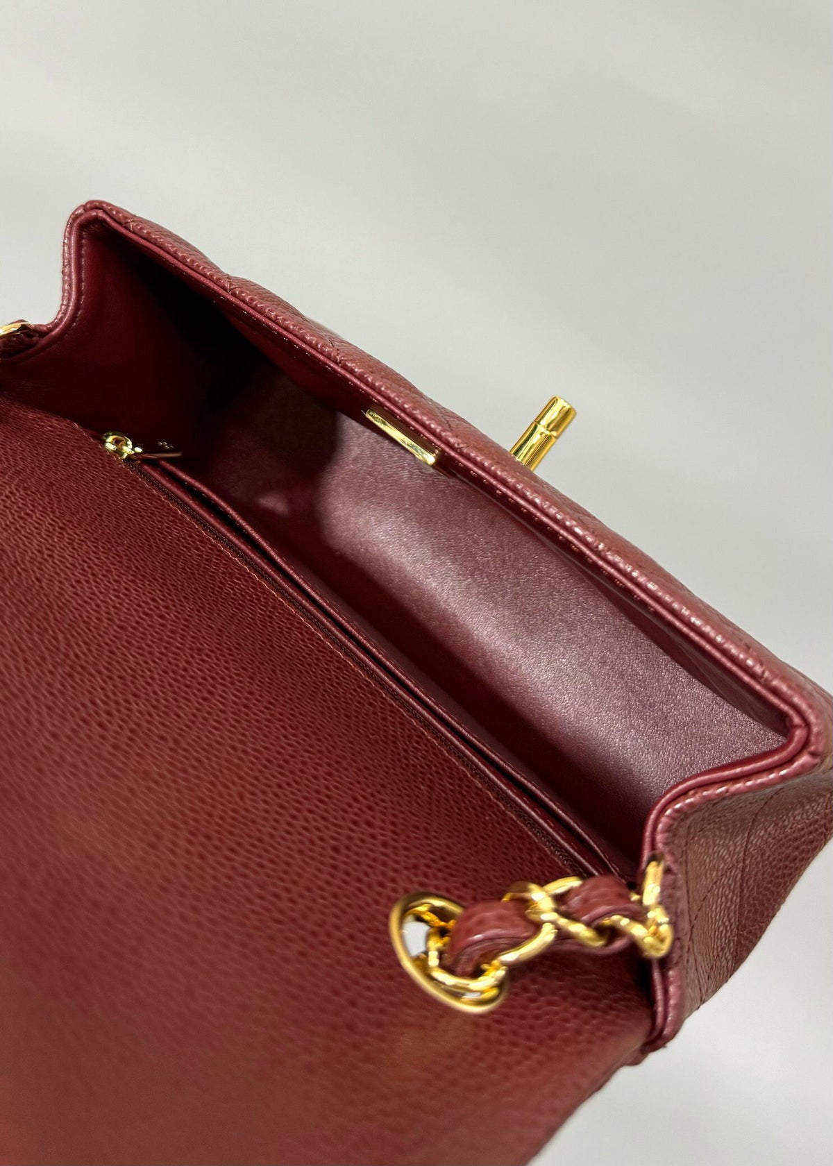 Latest version of classic ball pattern caviar cowhide 1116 whole imported original cowhide CF..MM directly regarded as high-end quality size 20Cm gold silver buckle ready stock P780