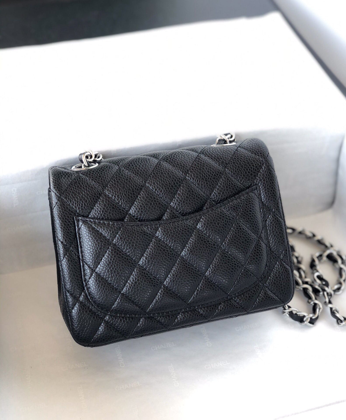 cfmini1115 ball pattern leather Classic Flap classic CF square fat caviar ball pattern return