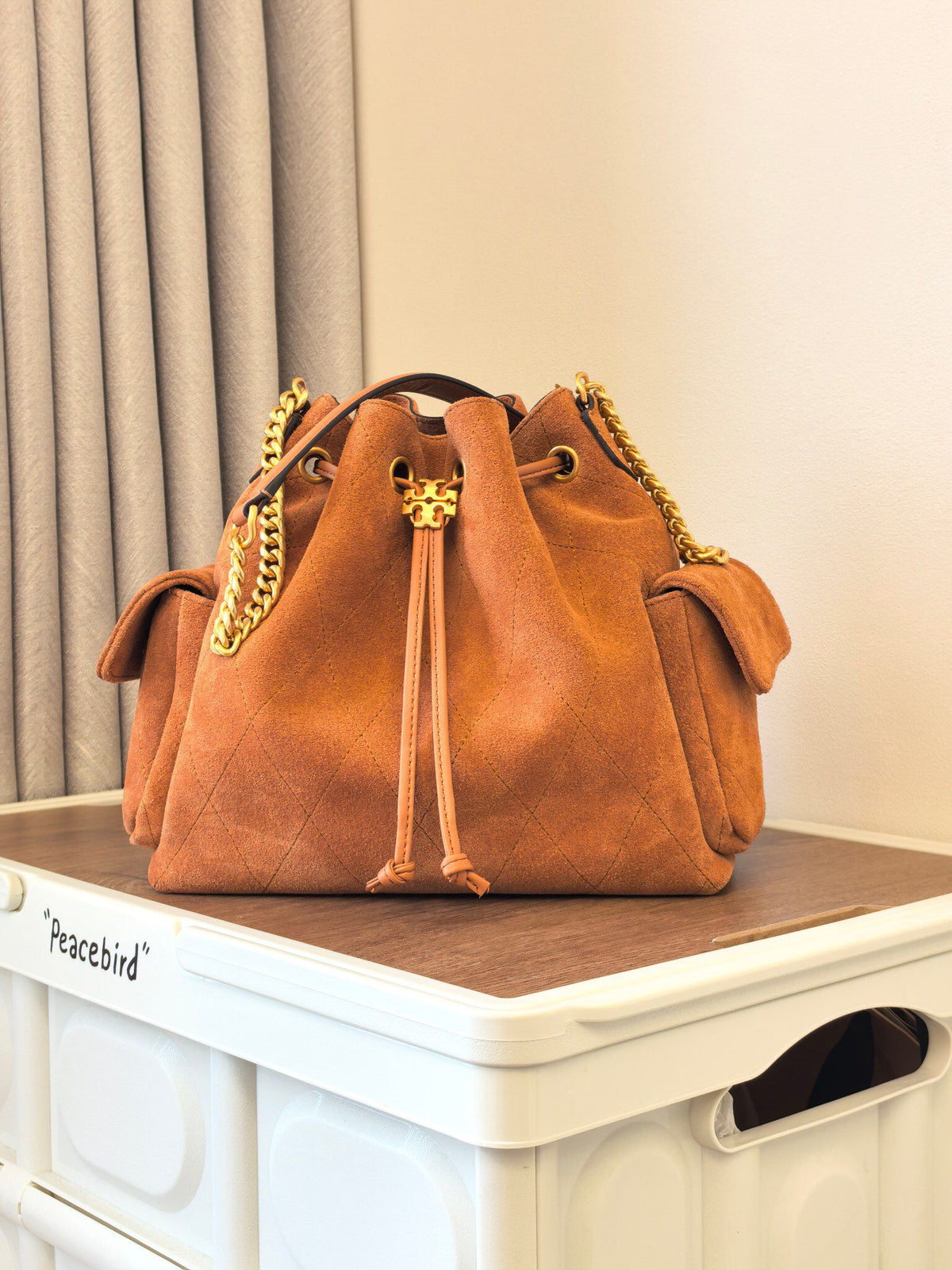 [Number 1517 Small] TORY BURCH Super Capable Suede HoBo