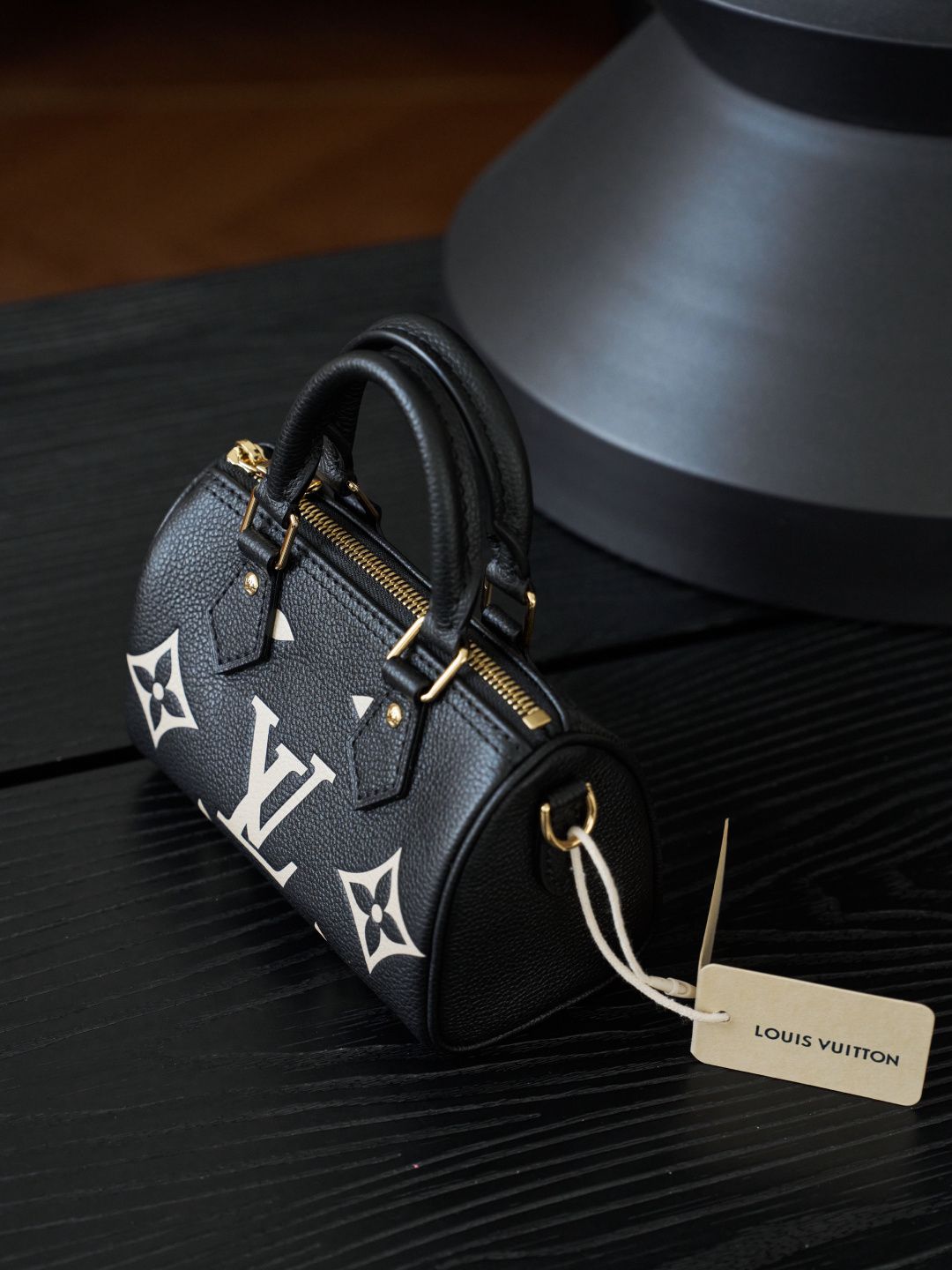 NANO SPEEDY handbag M81456 P1200, original calfskin, full steel vacuum plating, variable code chip version