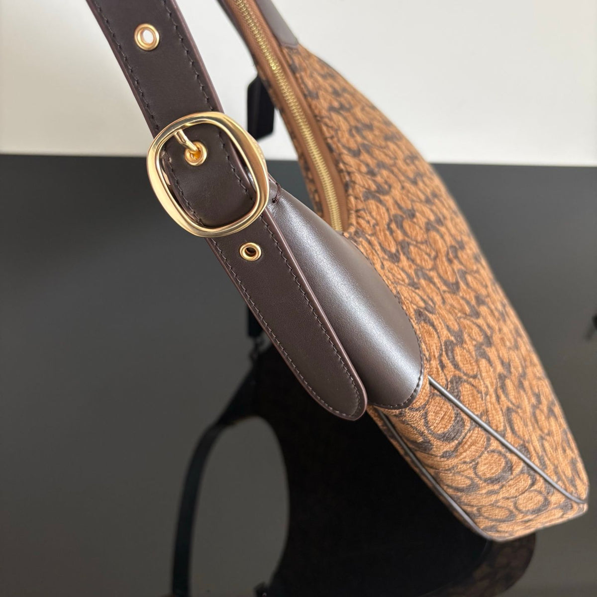 Coach Ella 36 Fabric & Leather Shoulder Bag