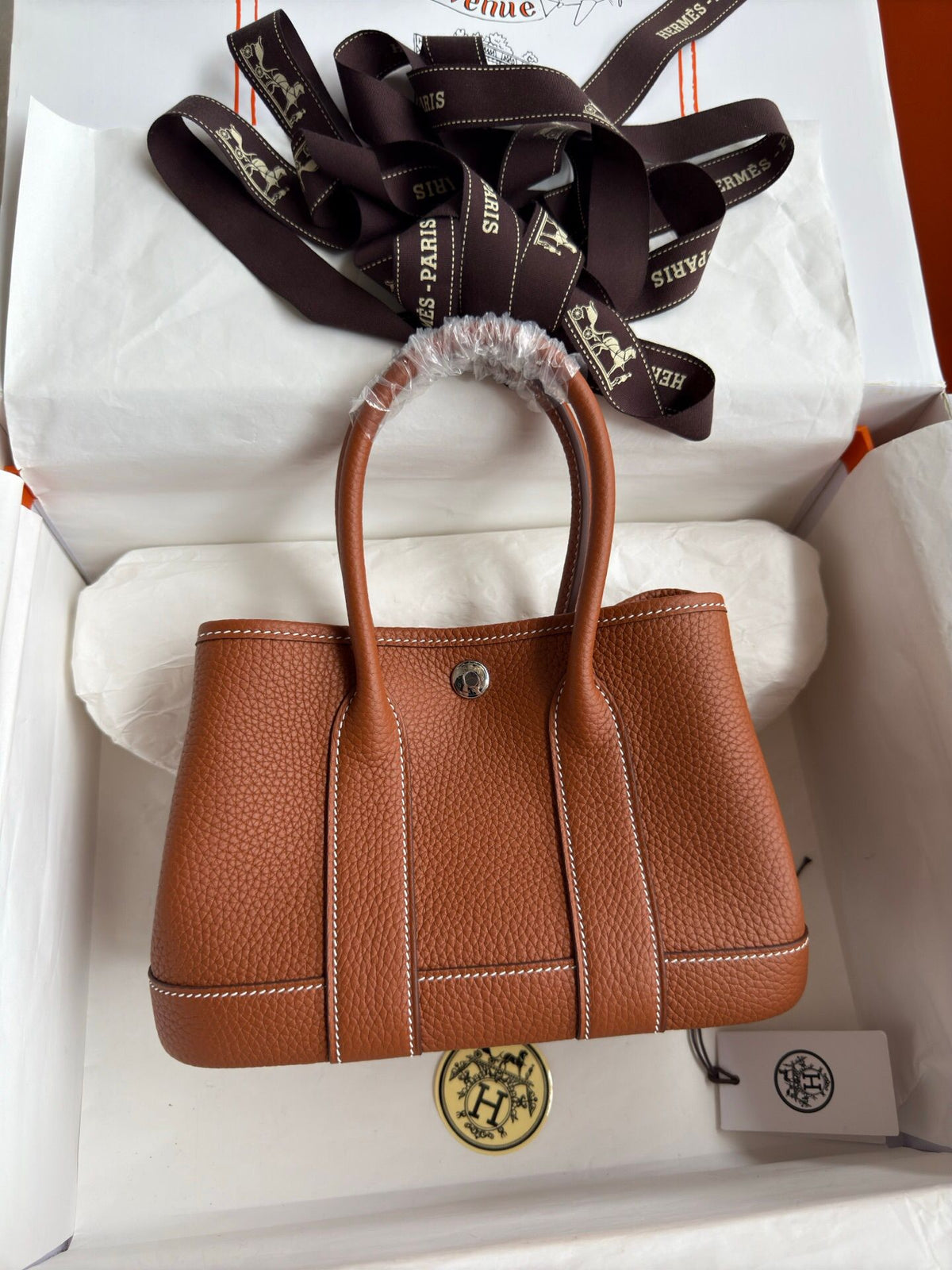 highest version, original factory leather, top-grade original single, complete set of packaging, garden bag, Neo Garden 23cm, imported TC leather, golden brown, super cute and Q-like