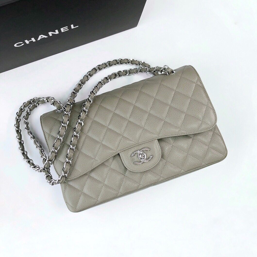 Exclusive real shot of classic ball pattern caviar cowhide 1113Jumbo imported original cowhide CF..MM directly regarded as high-end quality size 30Cm gold and silver buckle in stock P1180 Some new bags have canceled the laser mark and ID card and replaced