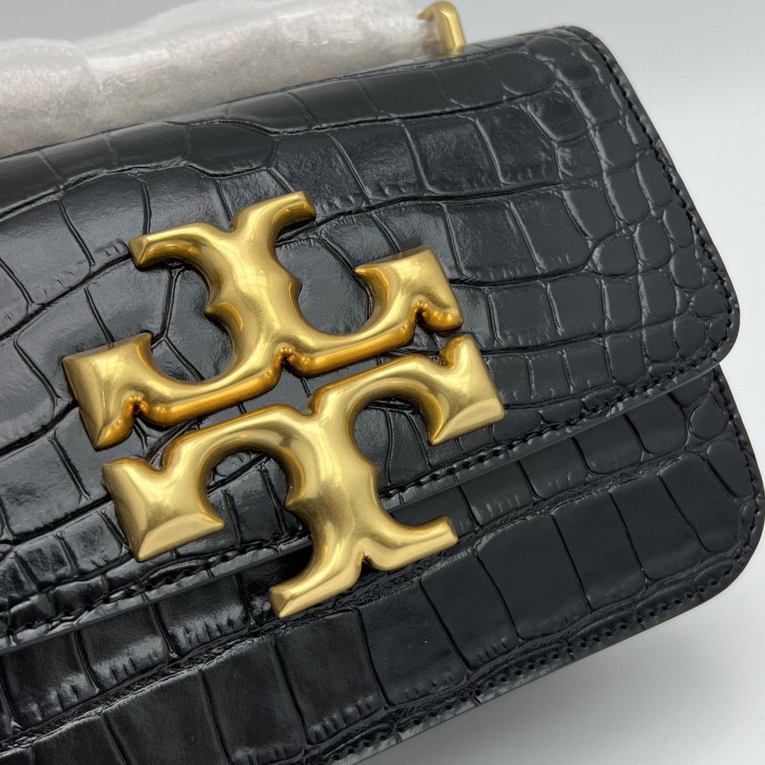 Comes with a gift box TB TORY BURCH/ELEANOR crocodile patterned single shoulder crossbody bag