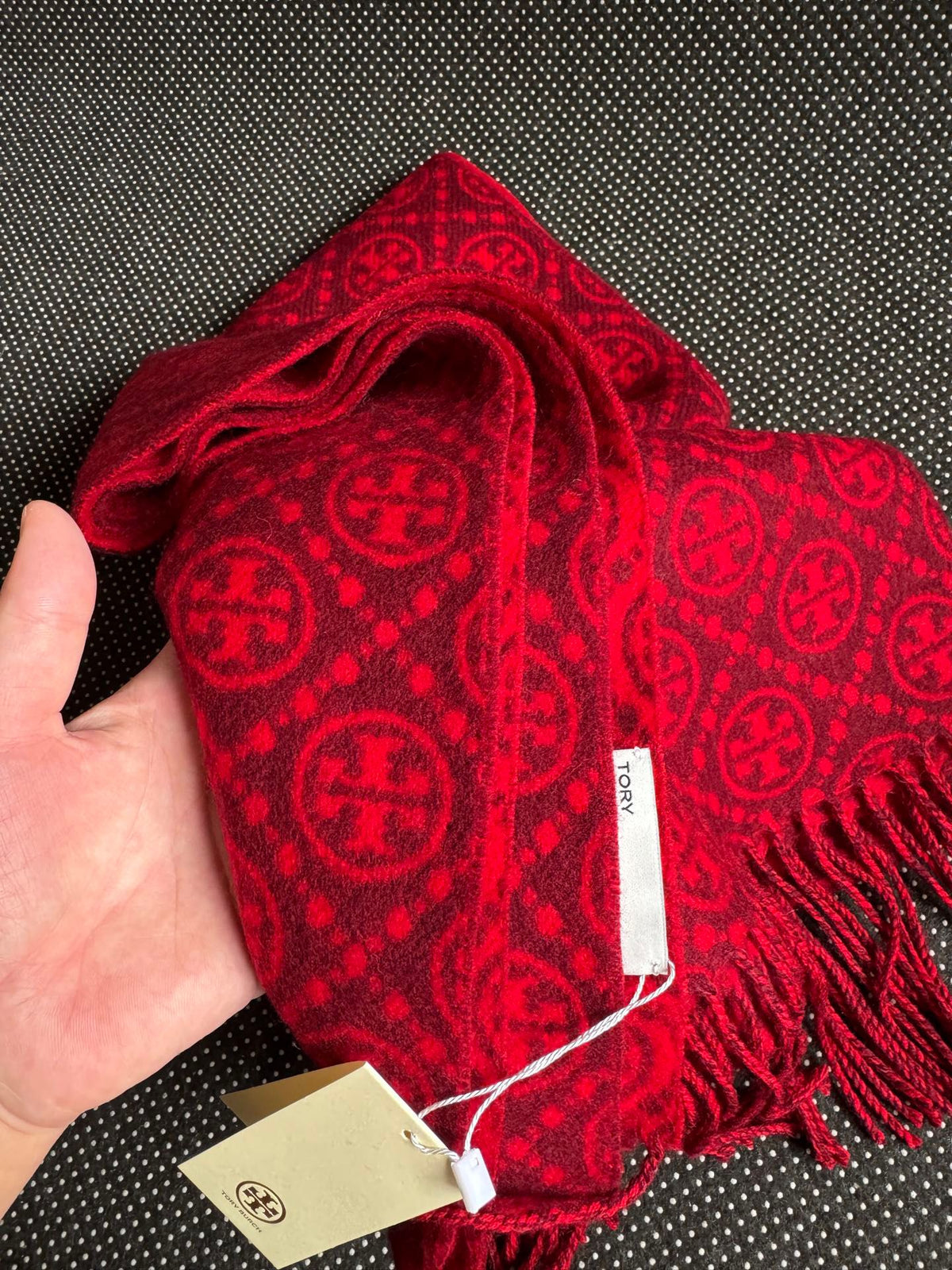 TB scarf casually photographed, non market ordinary version double-sided scarf material is 50% wool and 50% cotton
