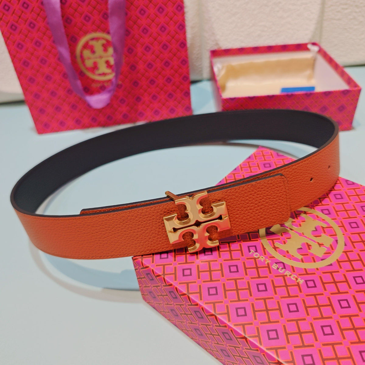 CM Tony Belt Double sided Head Layer Leather Length 75.80.85.90.95.100. Original Mold Customization of European Copper Hardware Buckle