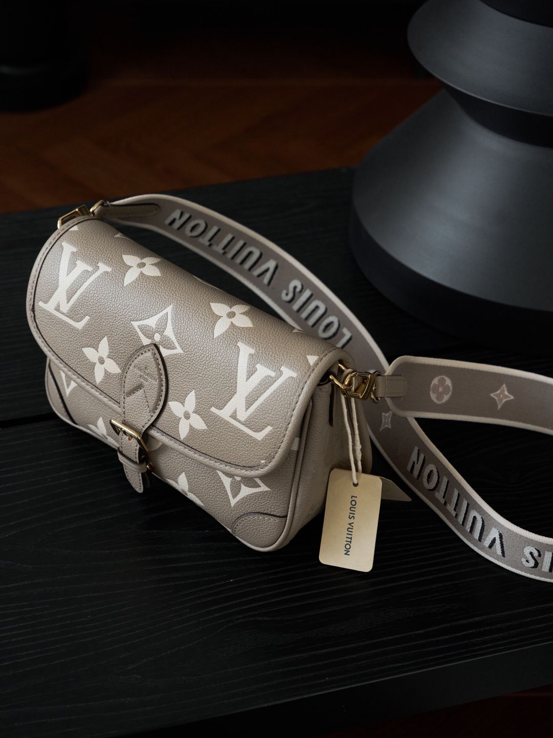 DIANE handbag M46583 P1480 Elephant Grey Baguette