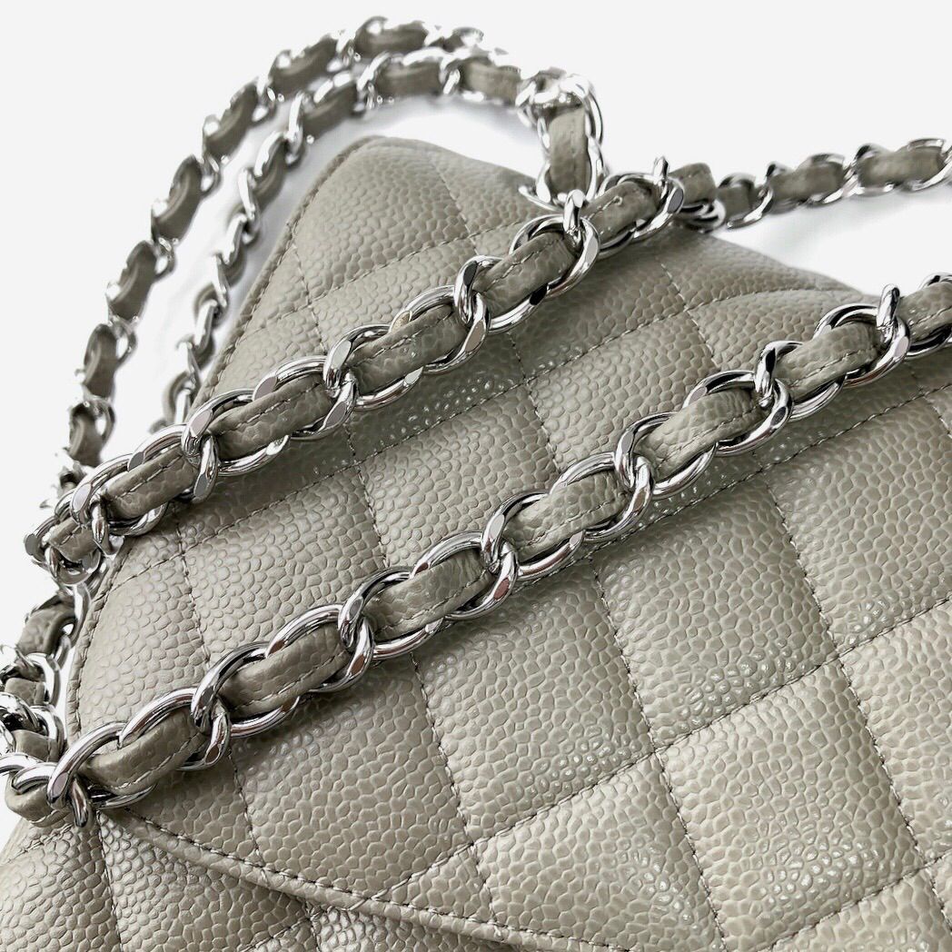 Exclusive real shot of classic ball pattern caviar cowhide 1113Jumbo imported original cowhide CF..MM directly regarded as high-end quality size 30Cm gold and silver buckle in stock P1180 Some new bags have canceled the laser mark and ID card and replaced