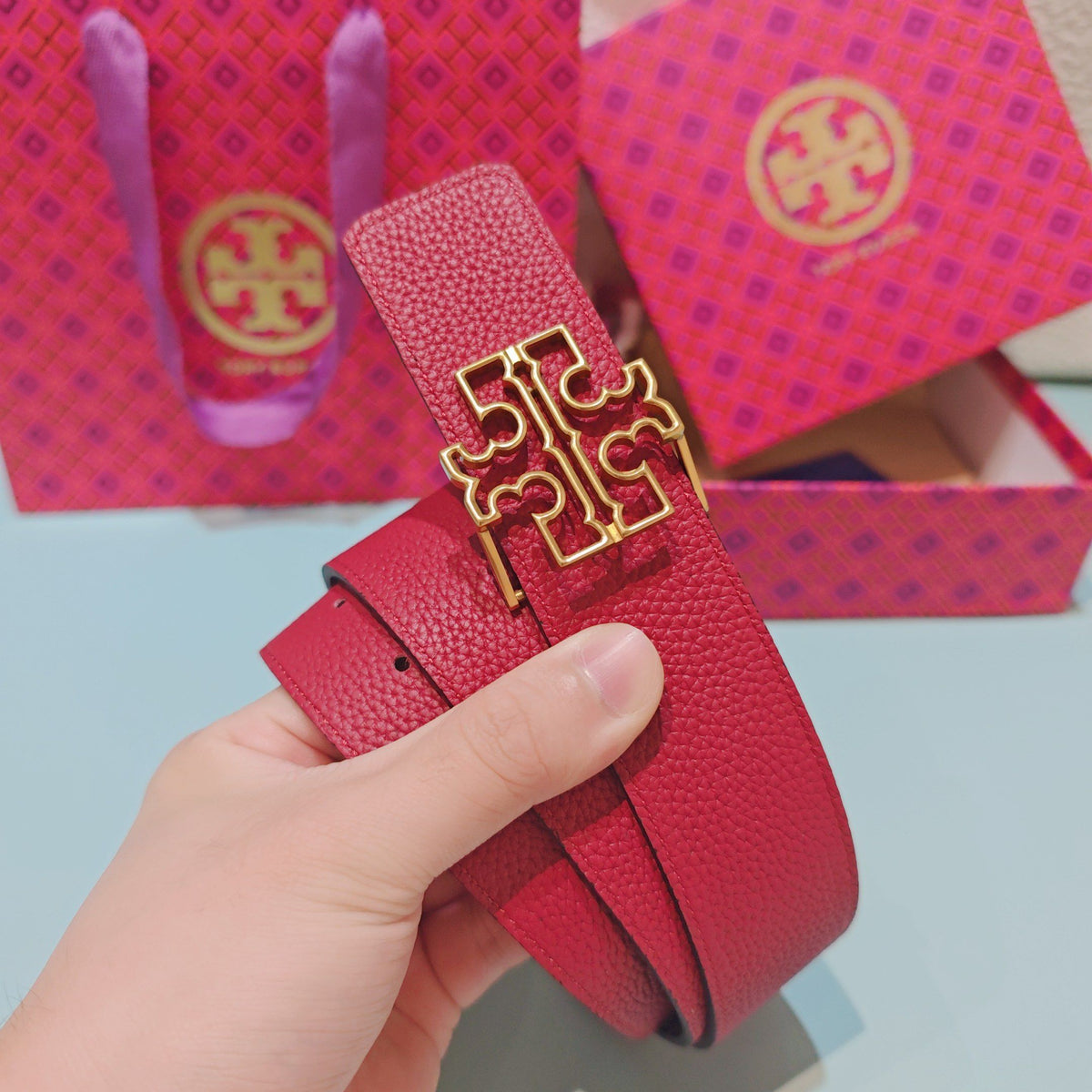 CM Tony Belt Double sided Head Layer Leather Length 75.80.85.90.95.100. Original Mold Customization of European Copper Hardware Buckle