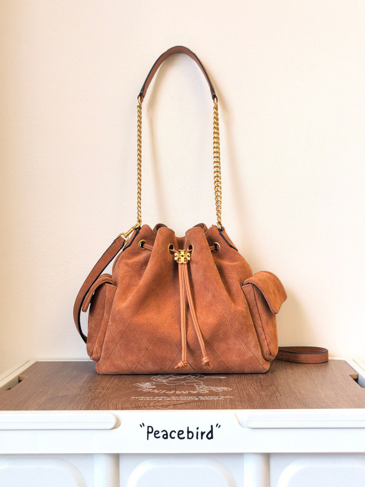 [Number 1517 Small] TORY BURCH Super Capable Suede HoBo