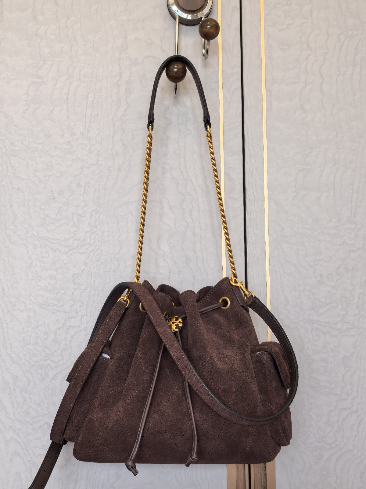 [Number 1517 Small] TORY BURCH Super Capable Suede HoBo