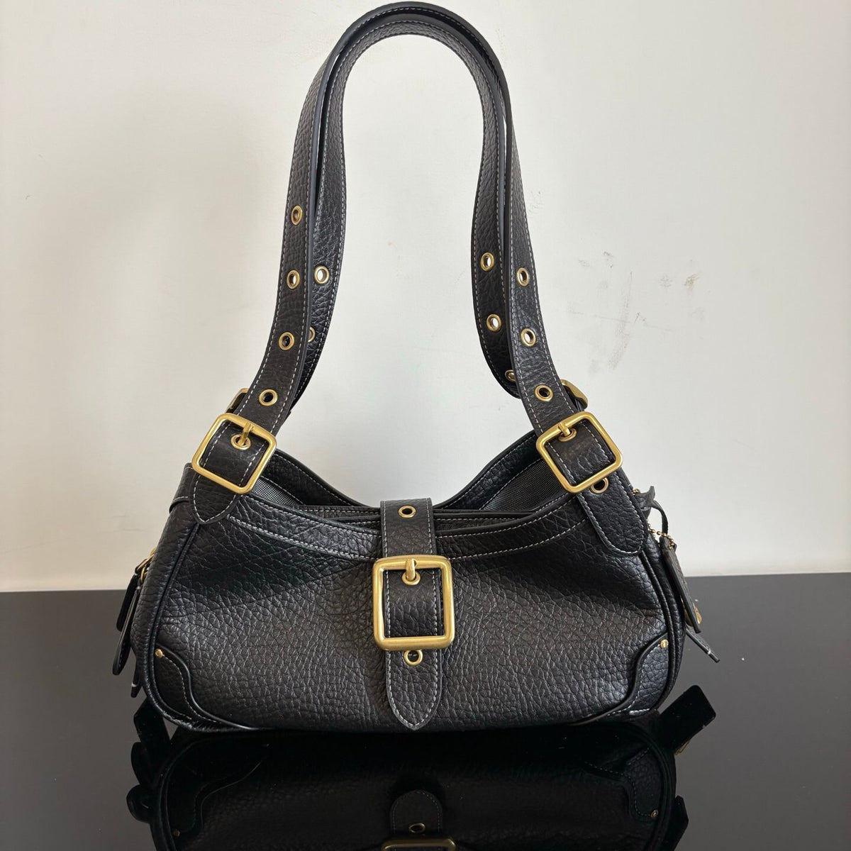 The highest version of the original factory leather top of the line original single with complete packaging new product COACH women's DRIFTER 31 shoulder bag handbag armpit bag high-end feeling CFM45 size 311612