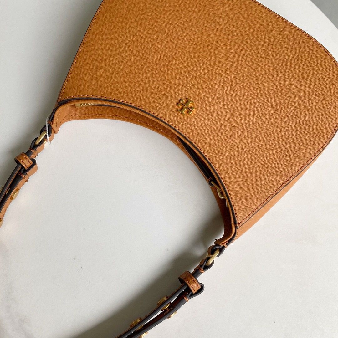 TB New EMERSON Shoulder Backpack Leather Underarm Crescent Bag Handheld Versatile Western Style Shoulder Strap Adjustable