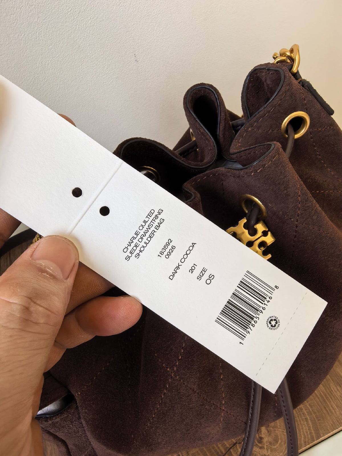 [Number 1517 Small] TORY BURCH Super Capable Suede HoBo