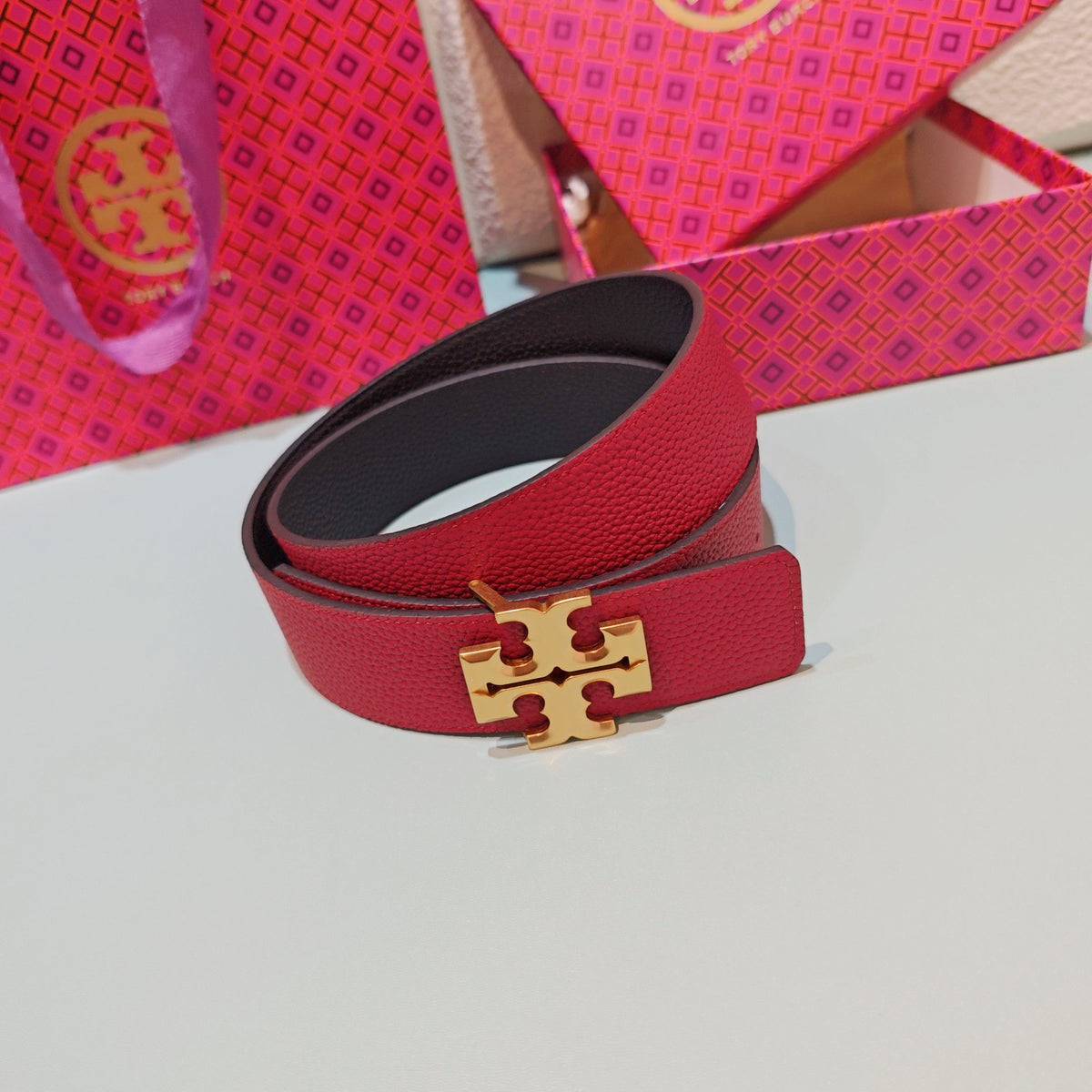 CM Tony Belt Double sided Head Layer Leather Length 75.80.85.90.95.100. Original Mold Customization of European Copper Hardware Buckle