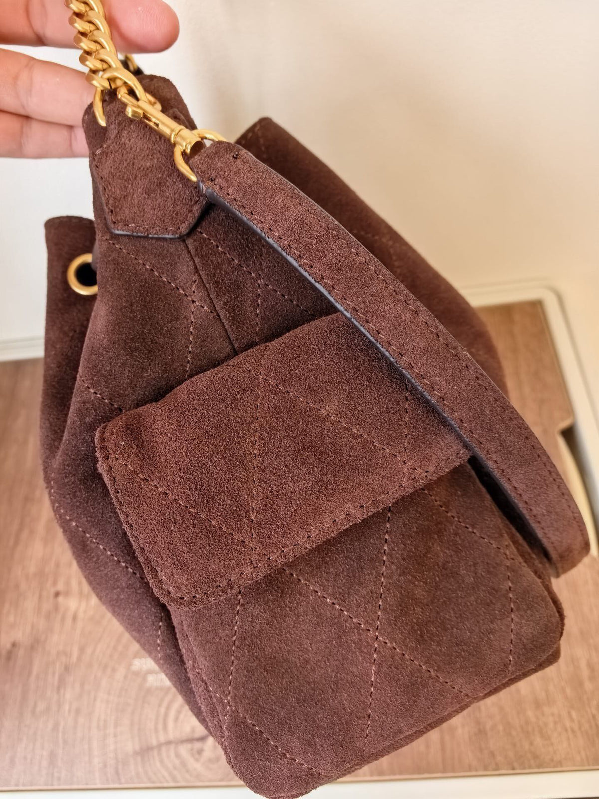 [Number 1517 Small] TORY BURCH Super Capable Suede HoBo