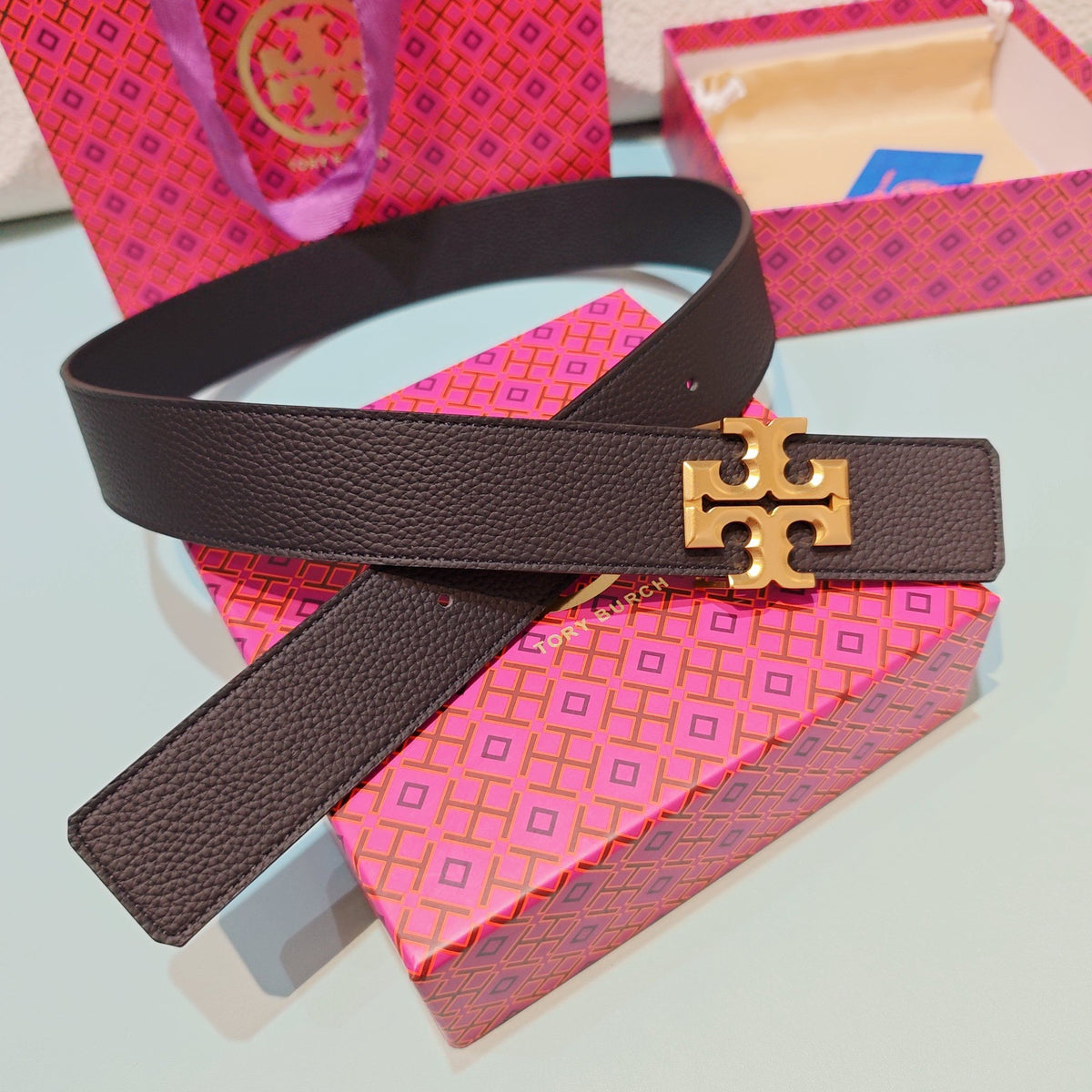 CM Tony Belt Double sided Head Layer Leather Length 75.80.85.90.95.100. Original Mold Customization of European Copper Hardware Buckle