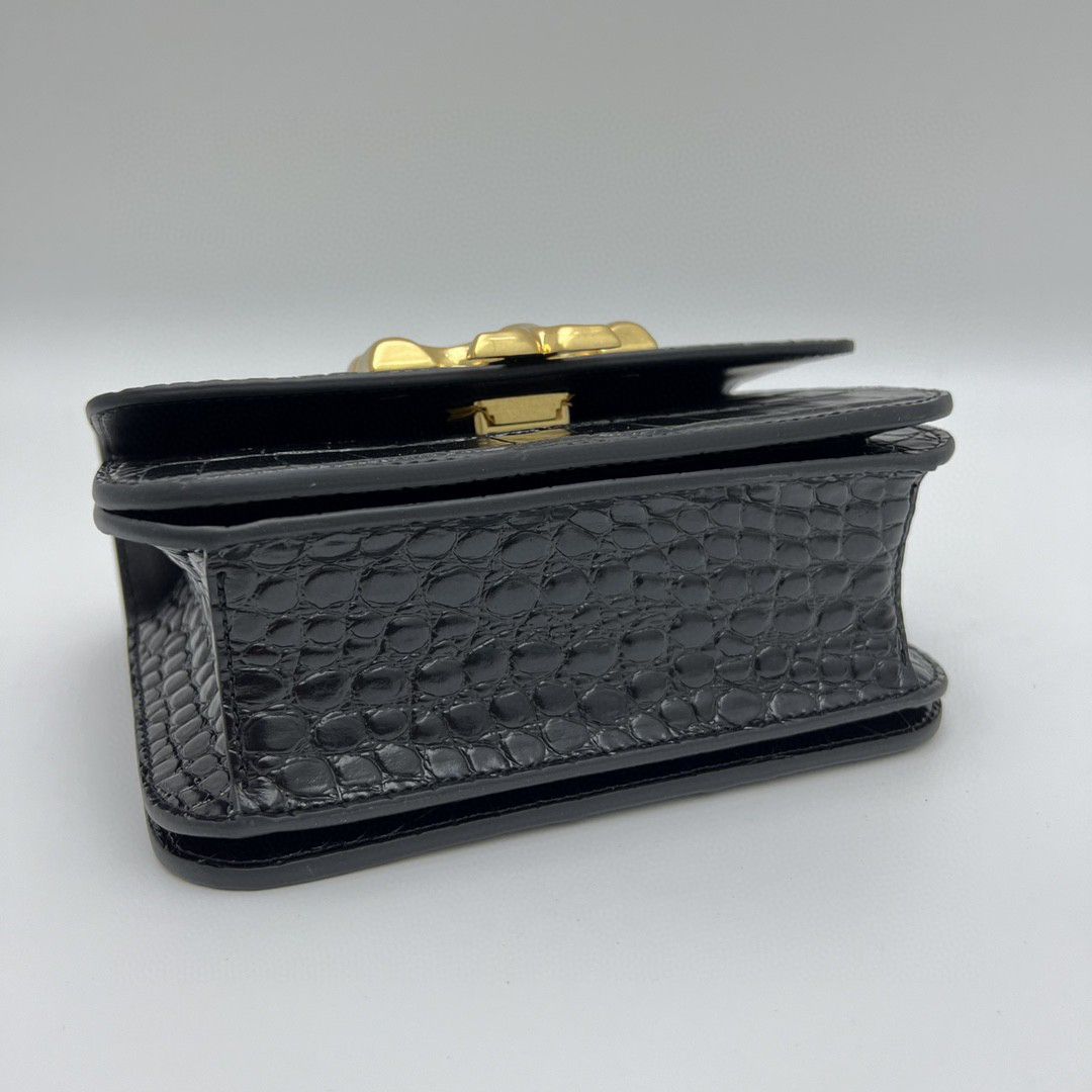 Comes with a gift box TB TORY BURCH/ELEANOR crocodile patterned single shoulder crossbody bag