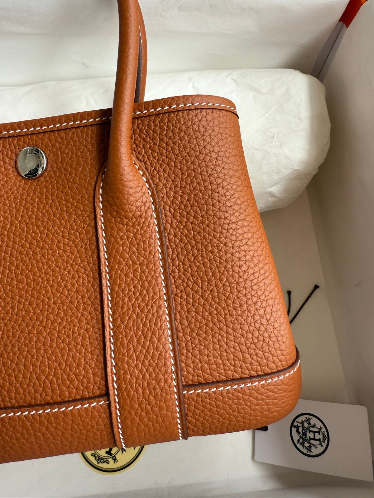 highest version, original factory leather, top-grade original single, complete set of packaging, garden bag, Neo Garden 23cm, imported TC leather, golden brown, super cute and Q-like