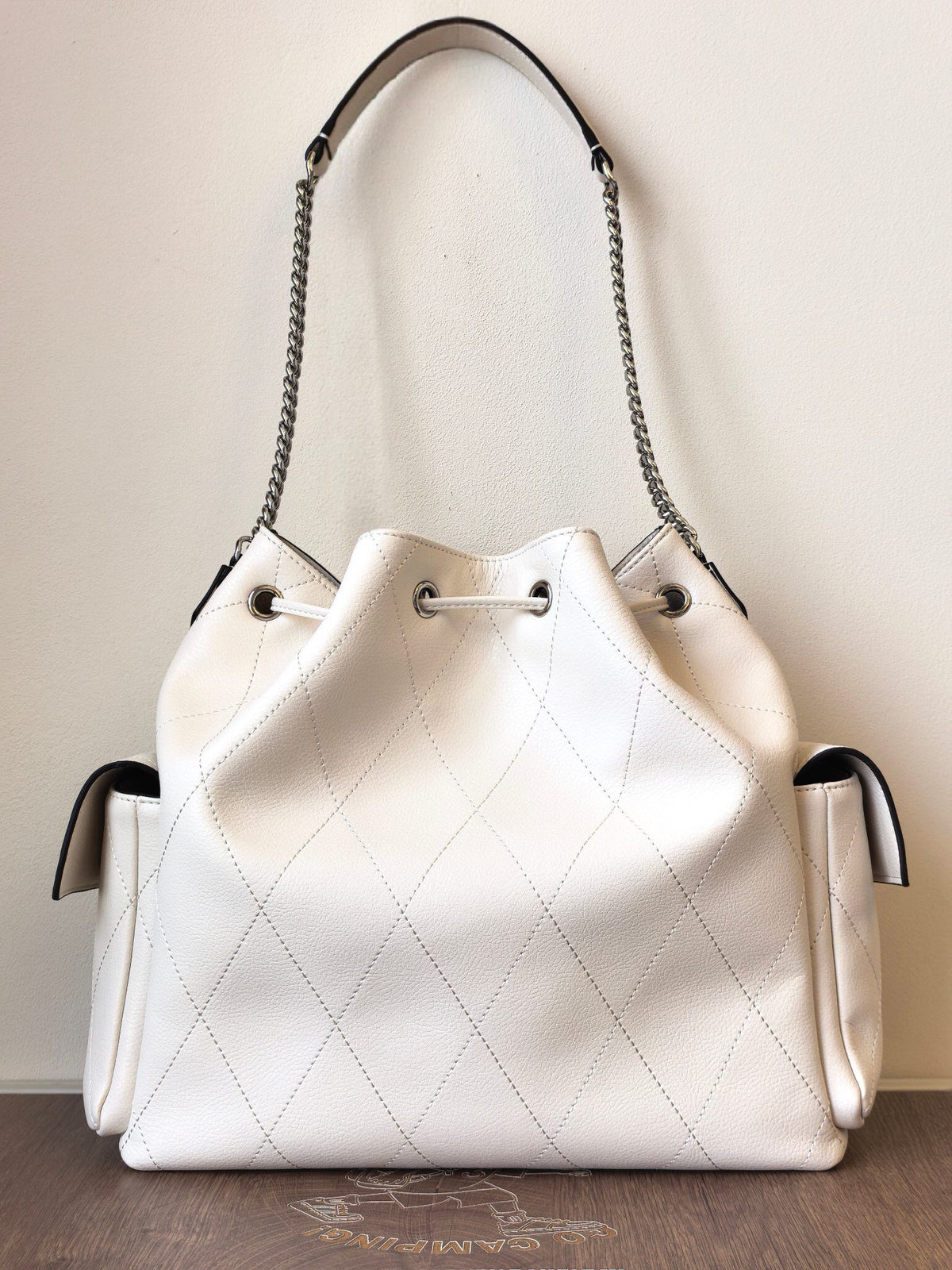 ToryBurch CHARLIE Large Quilted Drawstring Shoulder Backpack Finally Arrives