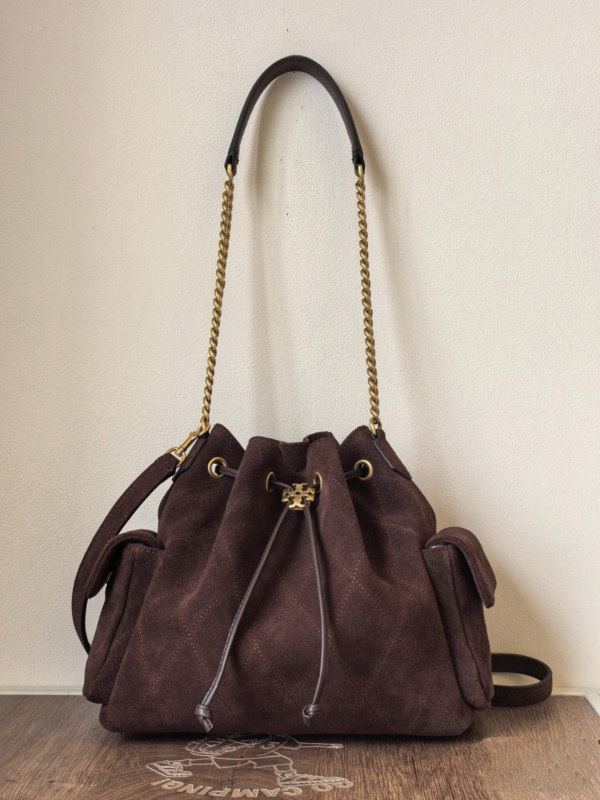 [Number 1517 Small] TORY BURCH Super Capable Suede HoBo