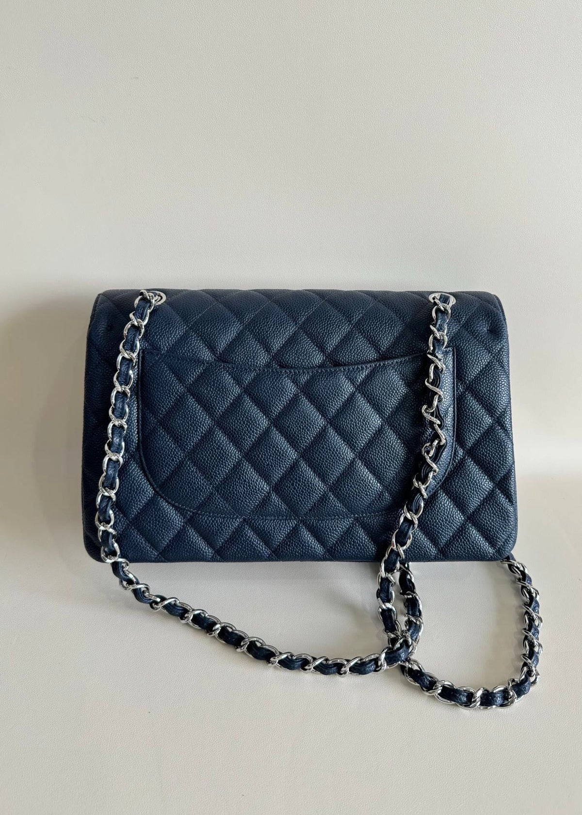 Exclusive real shot of classic ball pattern caviar cowhide 1113Jumbo entirely imported original cowhide CF..MM directly regarded as high-end quality size 30Cm gold and silver buckle in stock P1180
