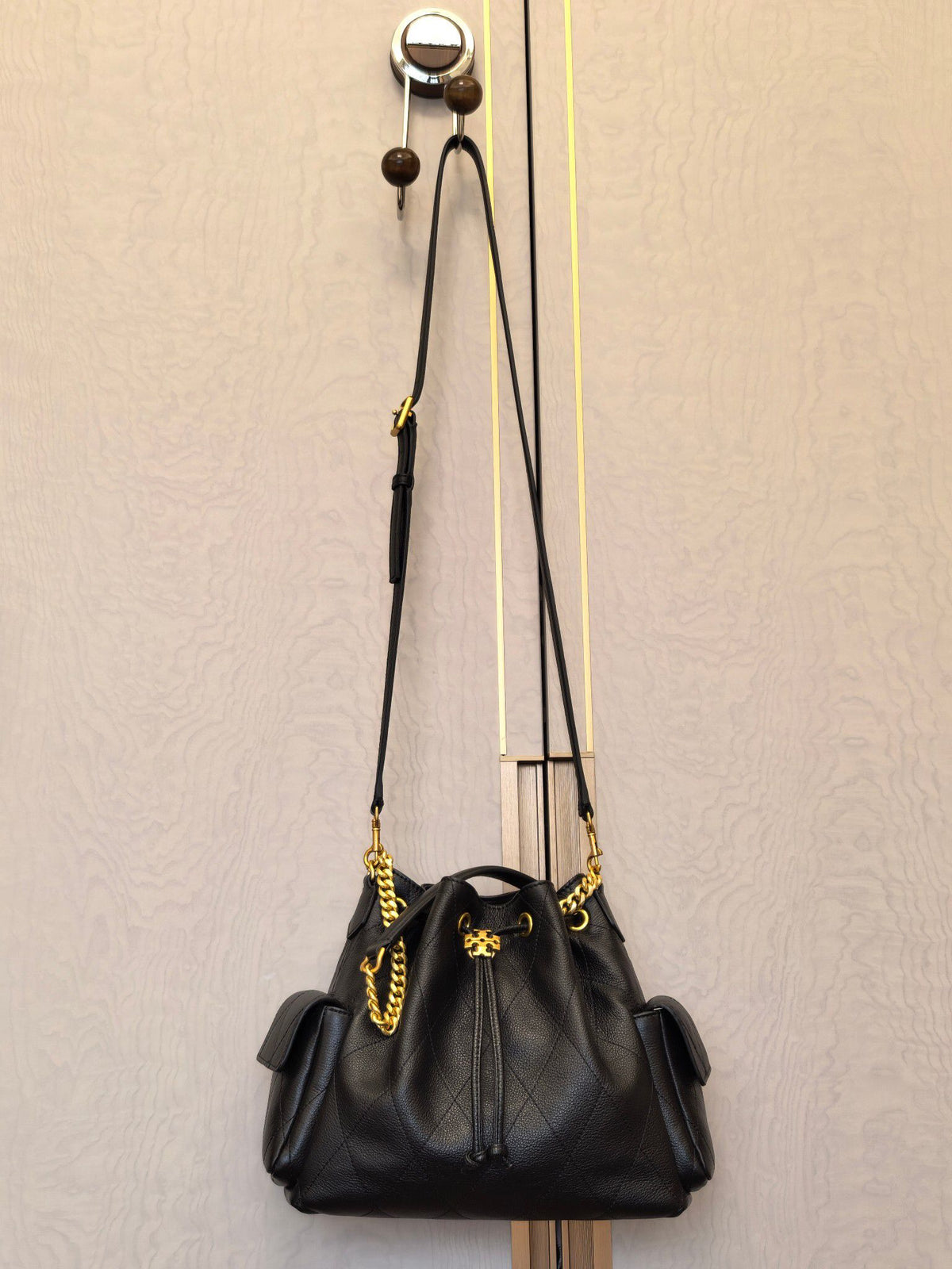 [ID 1517] Small Black Gold Never Outdated | Dream Love Bag is fiercely grasped by this TB Classic Black Diamond Grid+Used Gold Chain Comes with Noble Filter