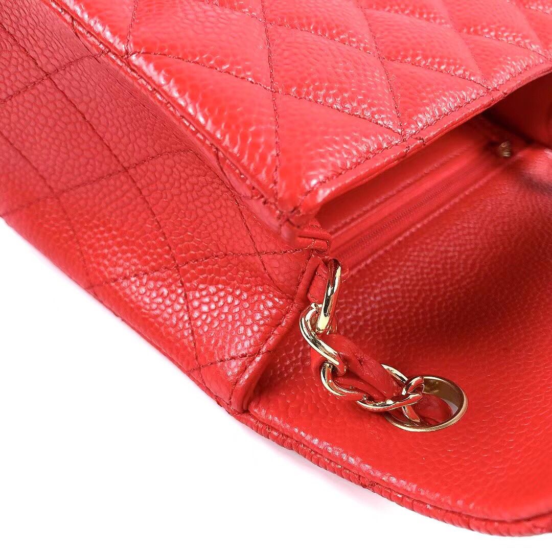 cfmini1115 ball pattern leather Classic Flap classic CF square fat caviar ball pattern return