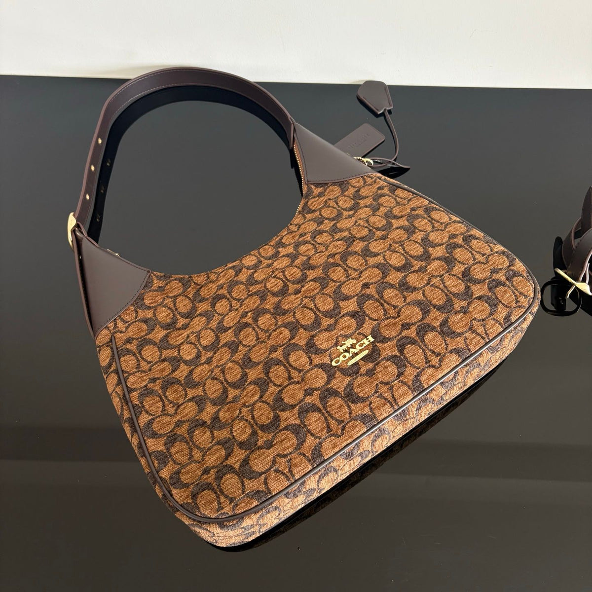 Coach Ella 36 Fabric & Leather Shoulder Bag