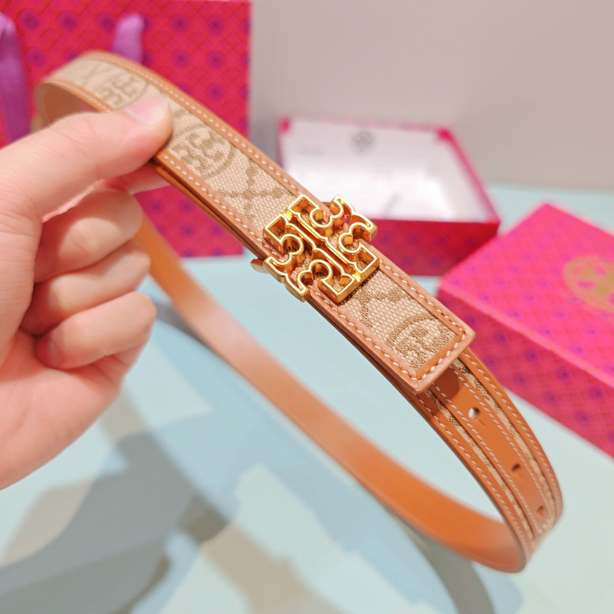 CM Tony Belt Double sided Head Layer Leather Length 75.80.85.90.95.100. Original Mold Customization of European Copper Hardware Buckle
