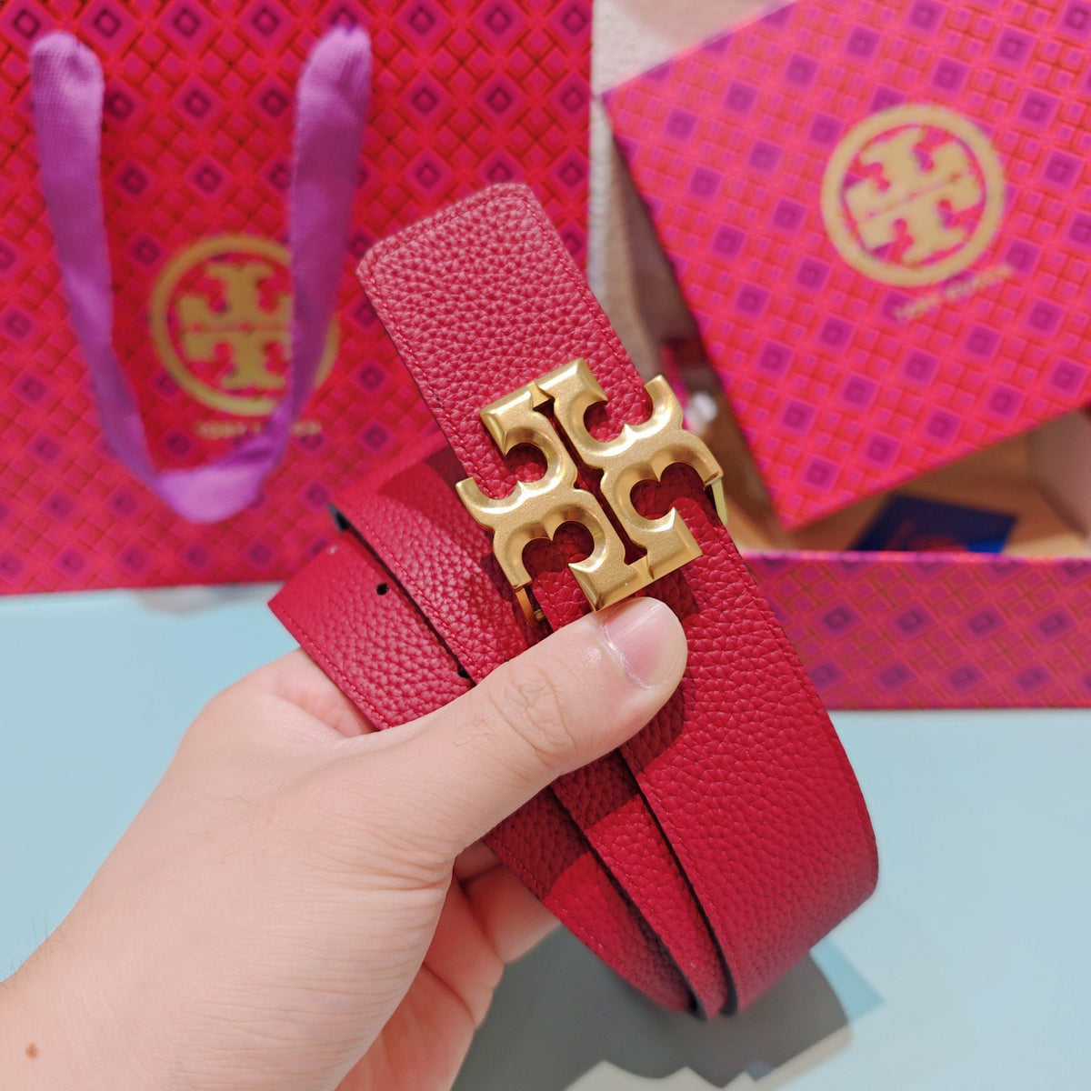 CM Tony Belt Double sided Head Layer Leather Length 75.80.85.90.95.100. Original Mold Customization of European Copper Hardware Buckle