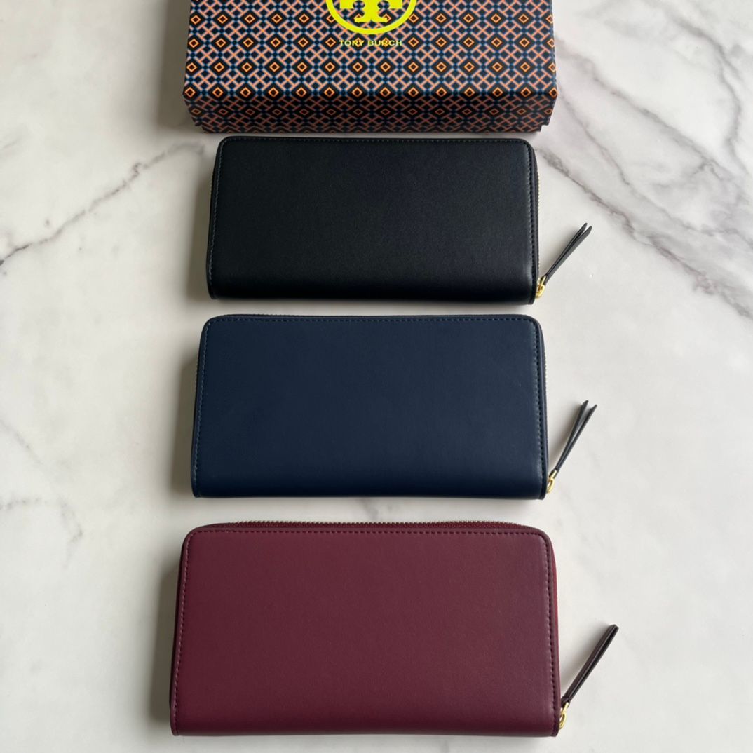 Black Blue Wine Red Zipper Bag Nappa Leather Size 1910 p170